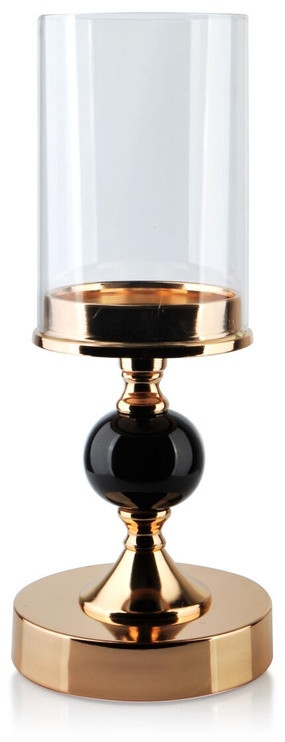 Küünlahoidja Mondex, klaas/metall, 310 mm, kuldne