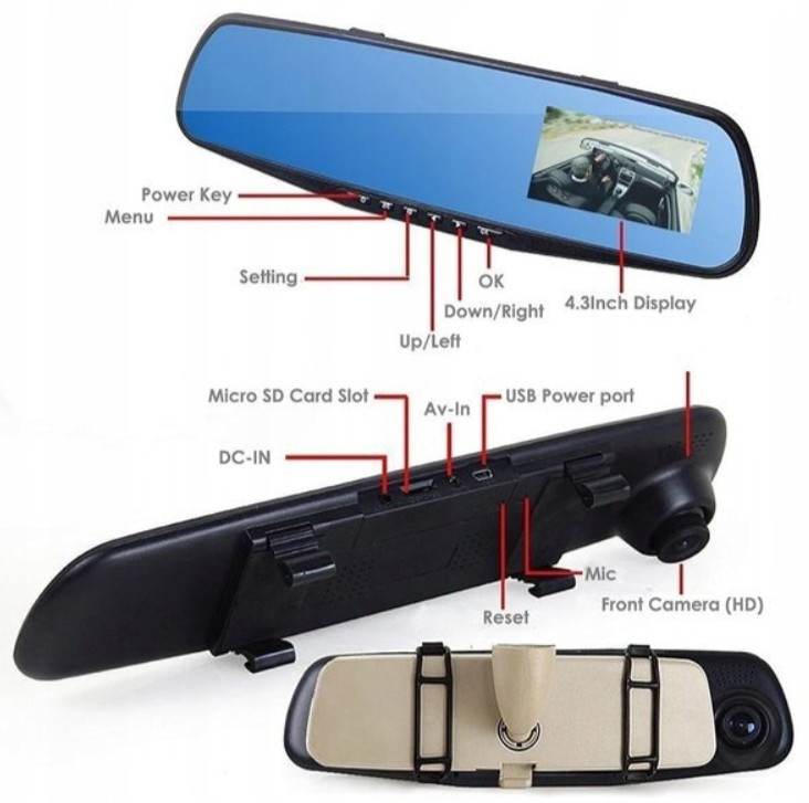 Videoregistraator Car Mirror
