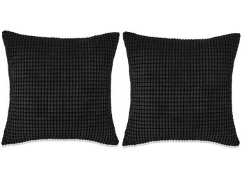Dekoratiivne padi VLX Cushion Set 132905, must, 600 mm x 600 mm, 2 tk