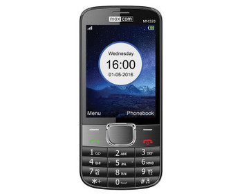 Mobiiltelefon MaxCom MM320, must, 8GB/16GB