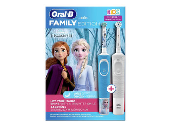 Elektriline hambahari Oral-B Vitality 100 + Kids 3 Frozen II, sinine/valge/hall