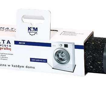 Vibratsioonivastased alused K&M, must, 600 mm x 600 mm x 8 mm