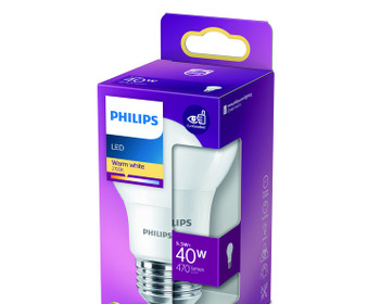 Lambipirn Philips LED, A60, soe valge, E27, 5.5 W, 470 lm