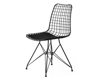 Söögitoa tool Kalune Design Tivoli 974NMB1207, matt, must, 42.5 cm x 46 cm x 81 cm, 1 tk